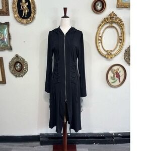 Evo Vorro Gothic Corset Hooded Duster Jacket XL
